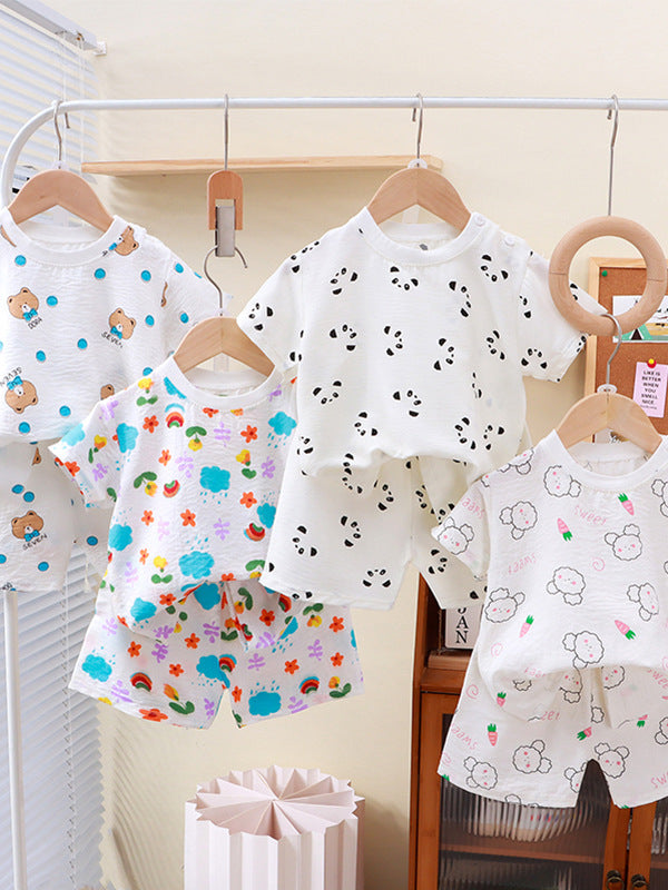 Kids Cloud Cotton Shorts Set Summer Home Outfit – Summer Kids Fashion Nepal | Tudoholic