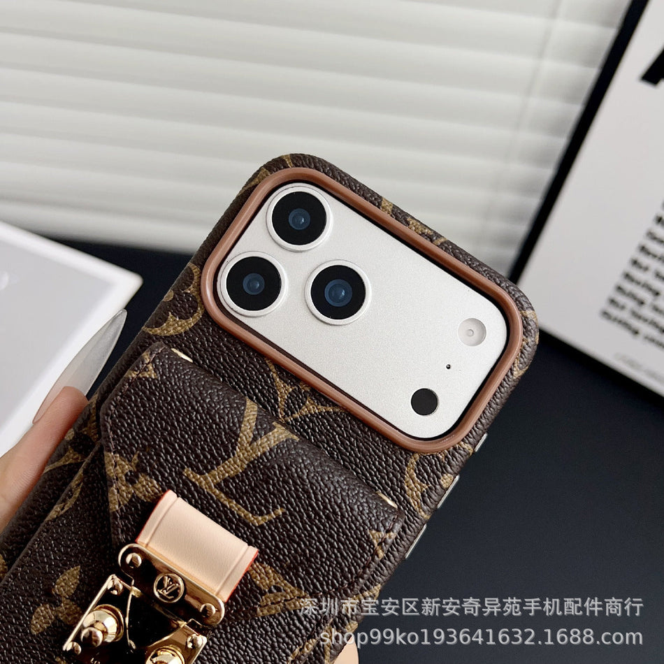 Lock Card Holder Case for iPhone 17 Pro Max