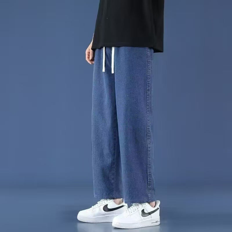 Men’s American Retro Wide-Leg Casual Jeans