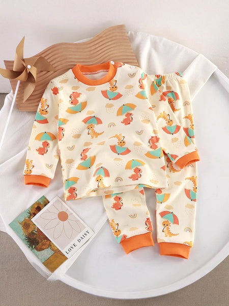 Kids Cotton Underwear Set Autumn Pajamas Home Wear – Spring Autumn Kids Fashion Nepal | Tudoholic
