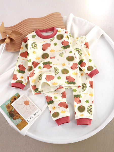 Kids Cotton Underwear Set Autumn Pajamas Home Wear – Spring Autumn Kids Fashion Nepal | Tudoholic
