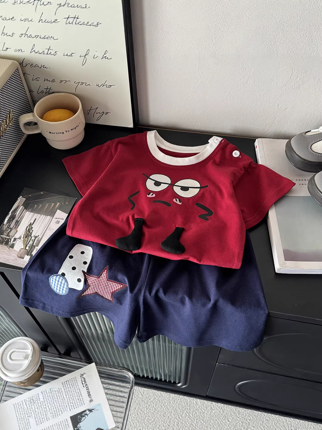 Kids Cotton Doll Print Shorts Set Summer Outfit – Summer Kids Fashion Nepal | Tudoholic