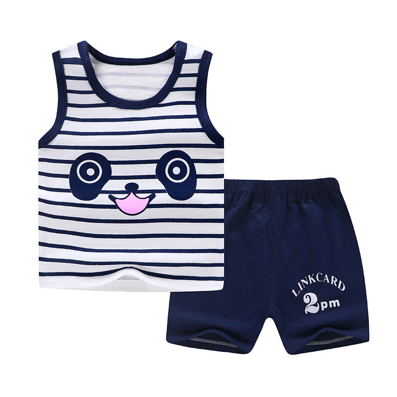Kids Cotton Vest Set Boys Summer Korean Outfit – Summer Kids Fashion Nepal | Tudoholic