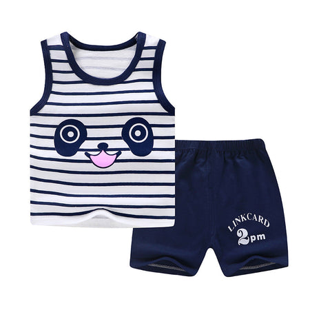 Kids Cotton Vest Set Boys Summer Korean Outfit – Summer Kids Fashion Nepal | Tudoholic