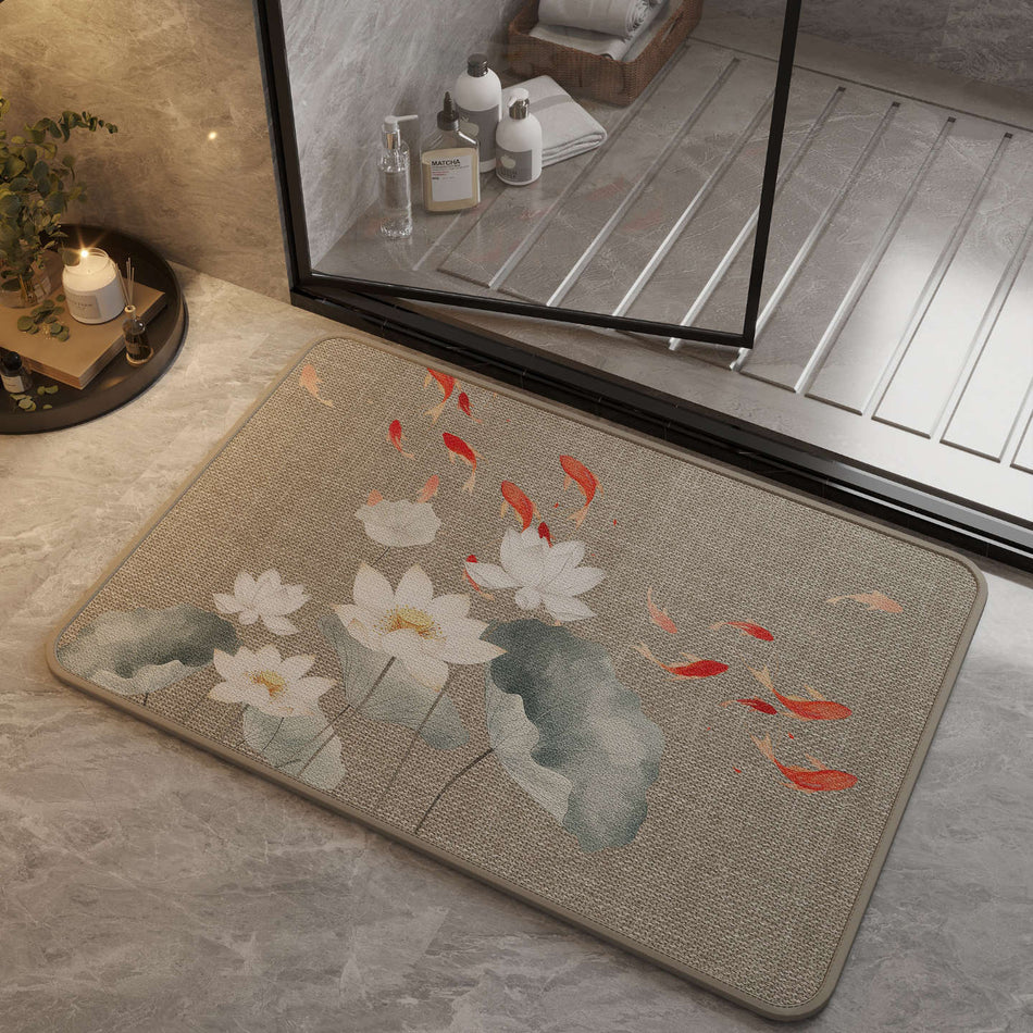 "New Chinese Style" Series: Premium Imitation Linen Diatom Mat