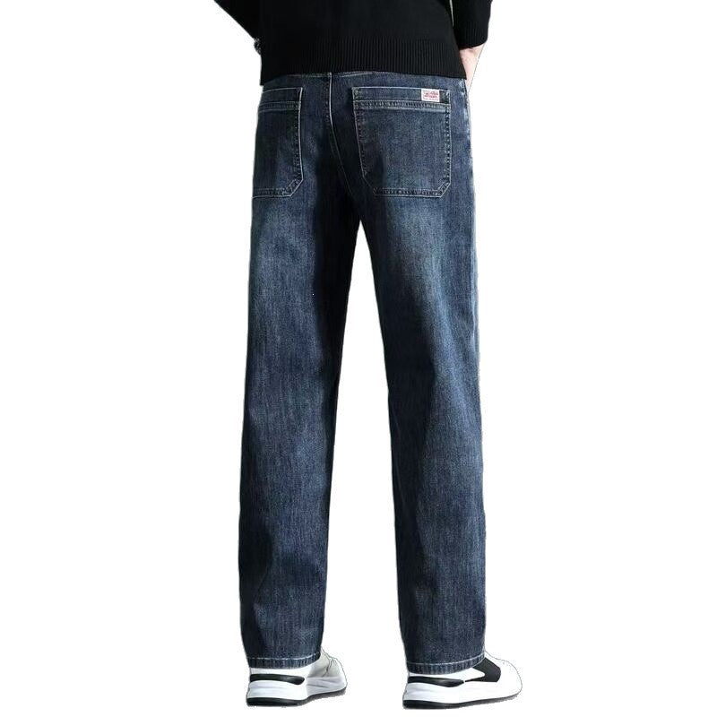 Men’s Loose Straight Wear-Resistant Work Jeans