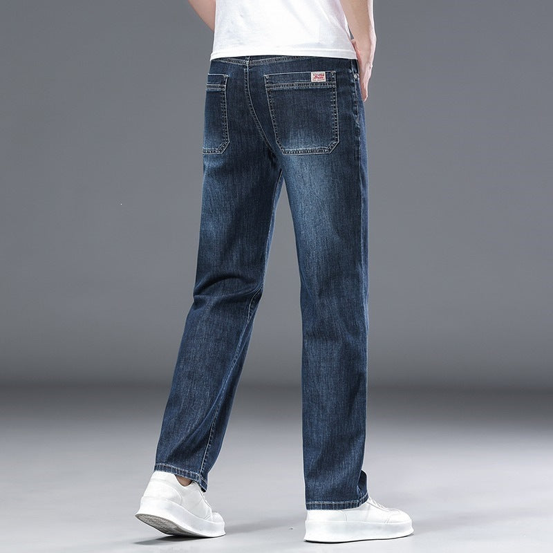 Men’s High Waist Stretch Casual Jeans