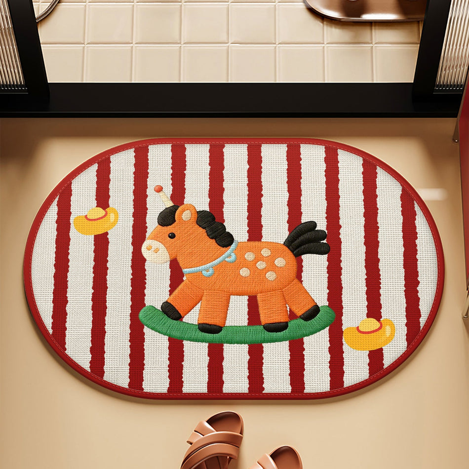 "Celestial Steed" Series: Year of the Horse Imitation Linen Mat