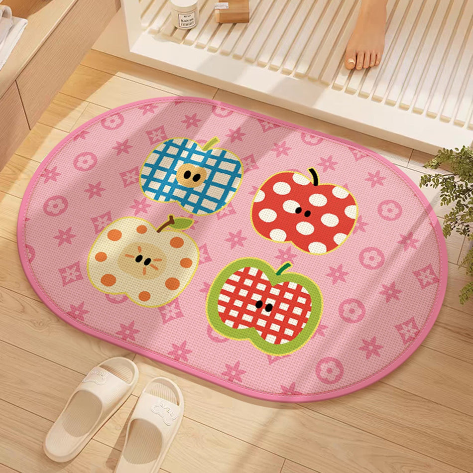 "Care-Free" Elite: Stain-Resistant Cartoon Diatom Mat