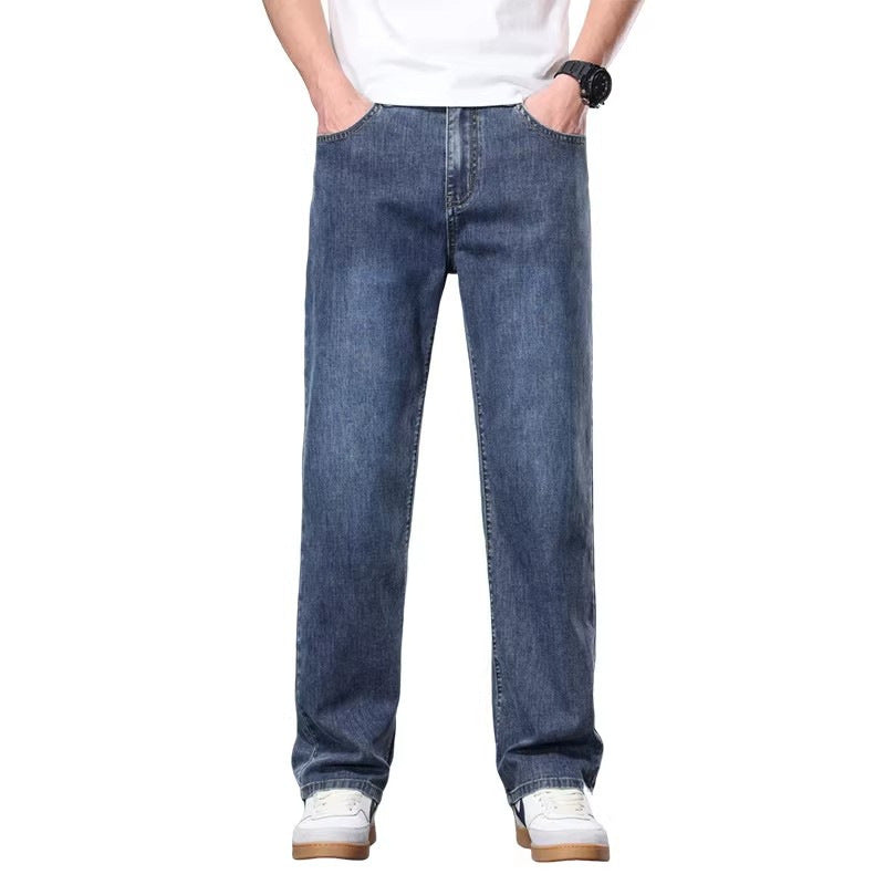 Men’s Versatile Wide-Leg Work Casual Jeans