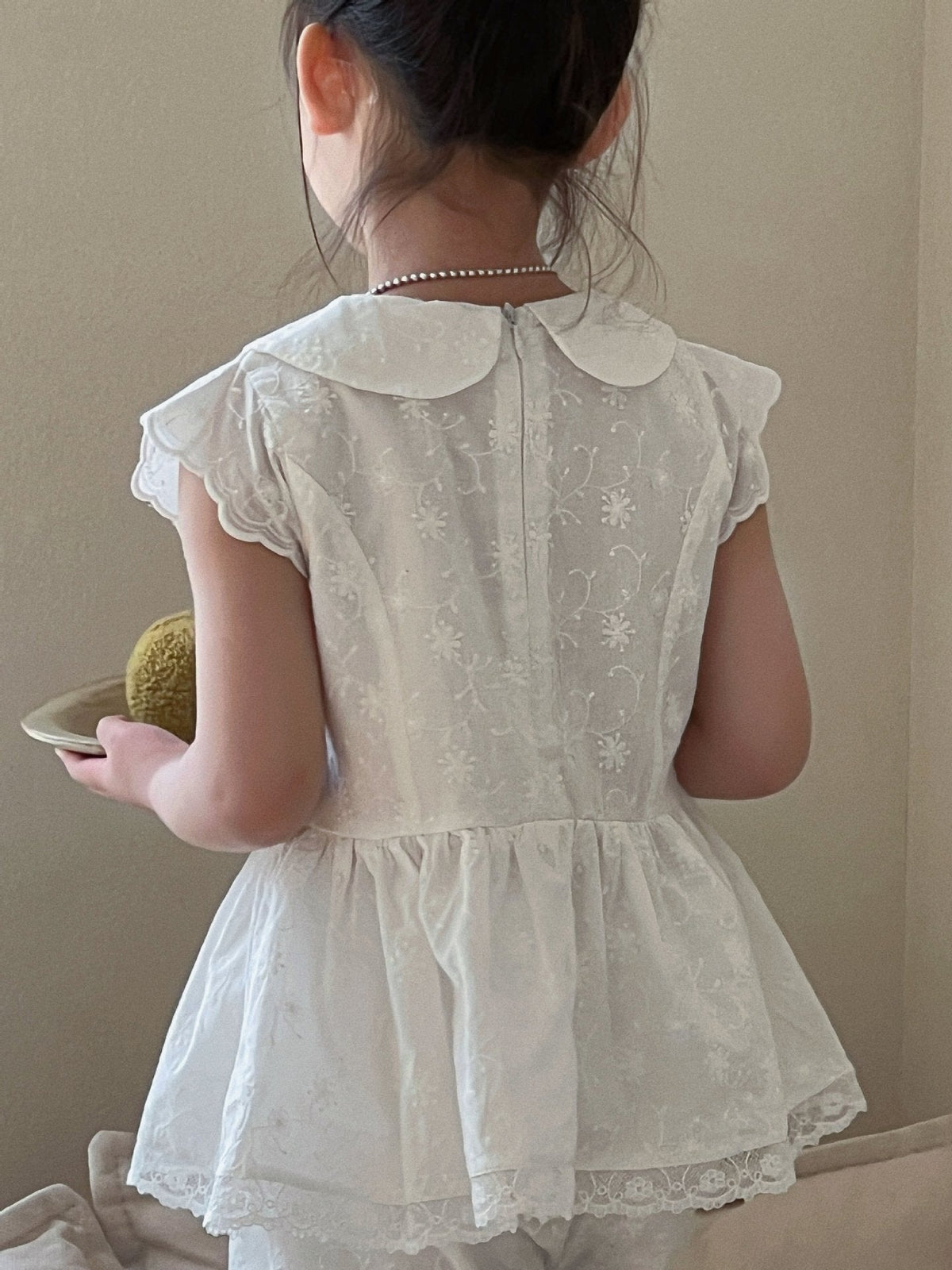 Girls Cotton Lace Doll Collar Summer Set 2026 – Summer Kids Fashion Nepal | Tudoholic