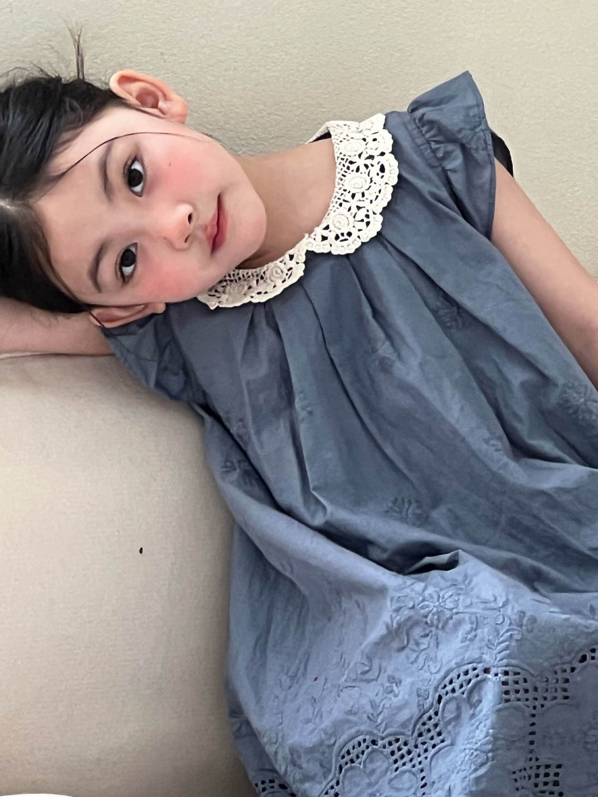 Girls French Lace Butterfly Sleeve Princess Dress – Kids Fashion Nepal | Tudoholic