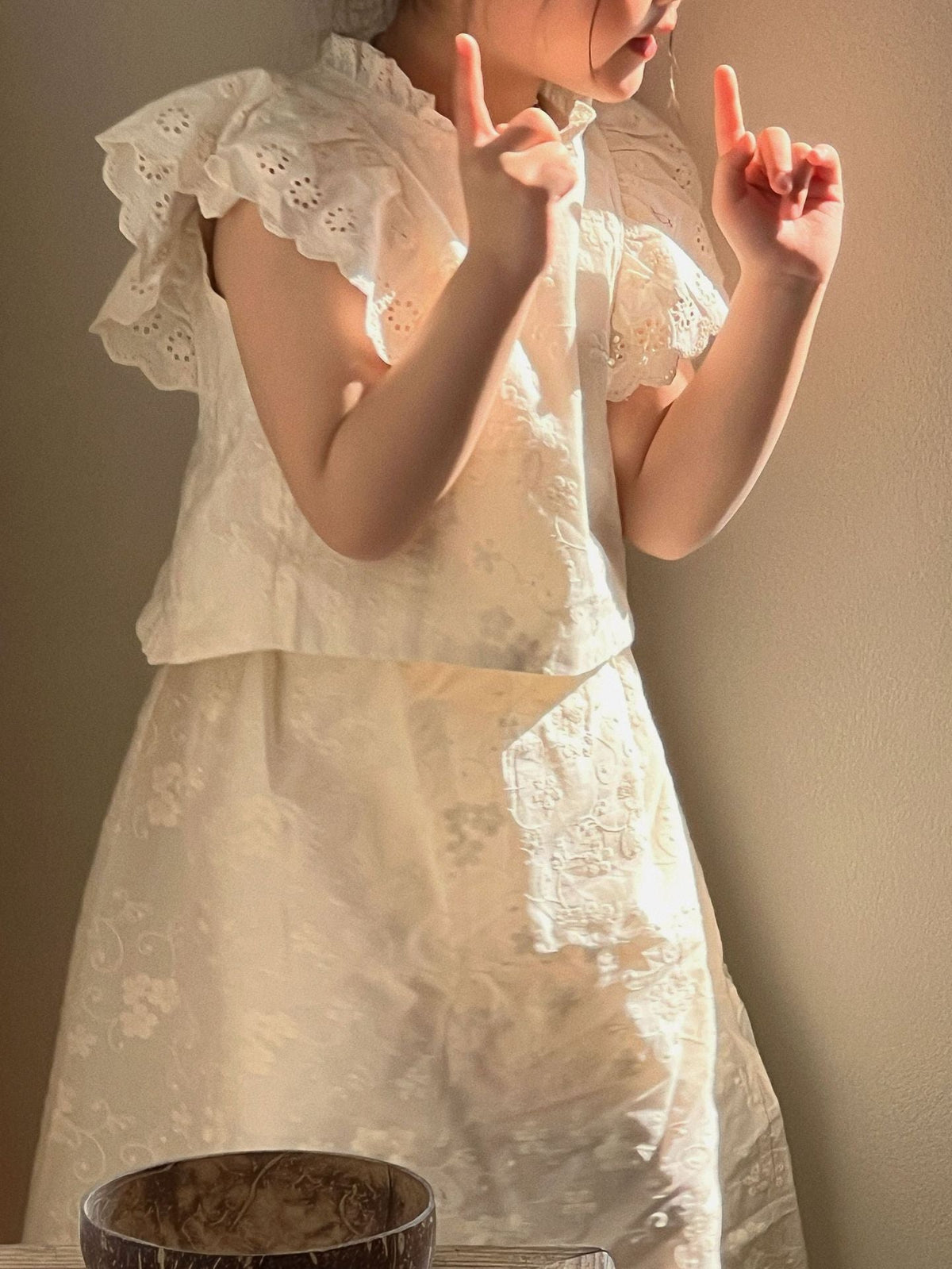 Girls Mori Style Flying Sleeve Skirt Set Summer – Summer Kids Fashion Nepal | Tudoholic