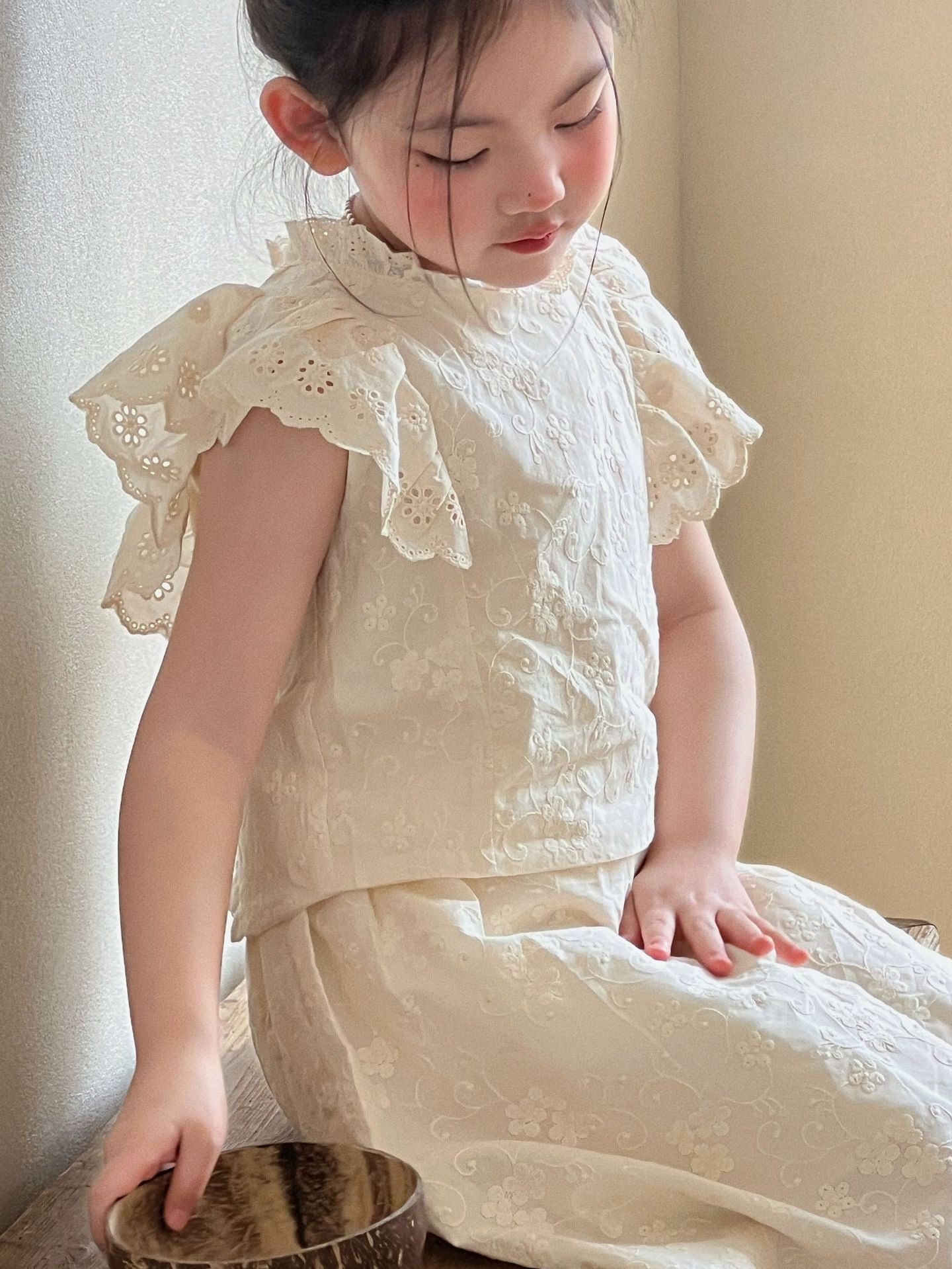 Girls Mori Style Flying Sleeve Skirt Set Summer – Summer Kids Fashion Nepal | Tudoholic