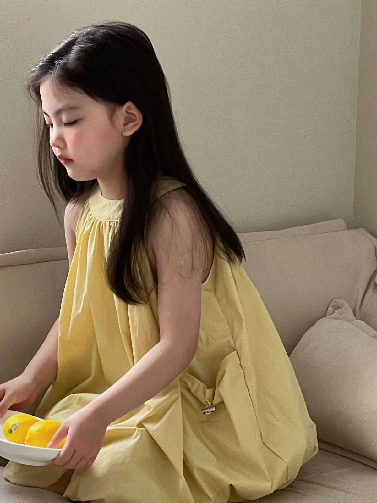 Girls Yellow Halter Vest Dress Flower Bud Skirt – Kids Fashion Nepal | Tudoholic