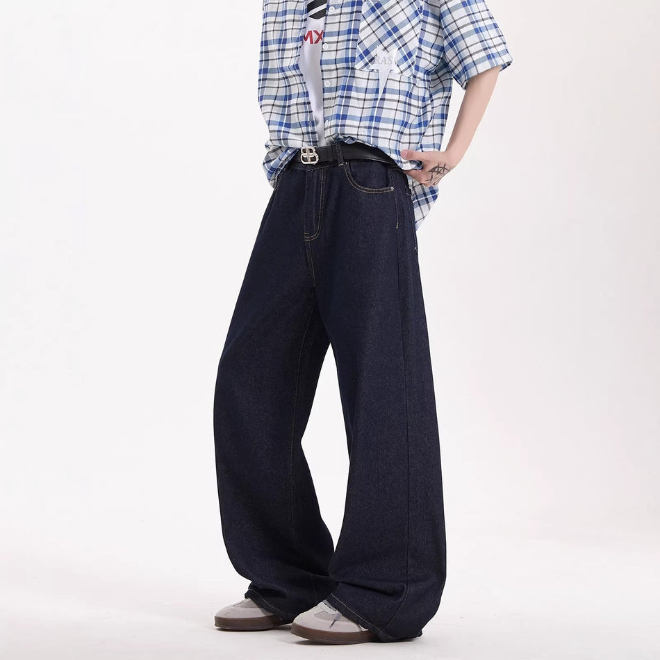 Men’s Cleanfit Wide-Leg Vintage Denim Jeans