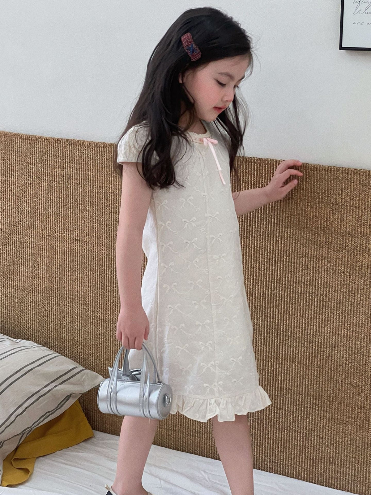 Girls Ballet Bow Dress Korean Doll Skirt Summer 2026 – Summer Kids Fashion Nepal | Tudoholic