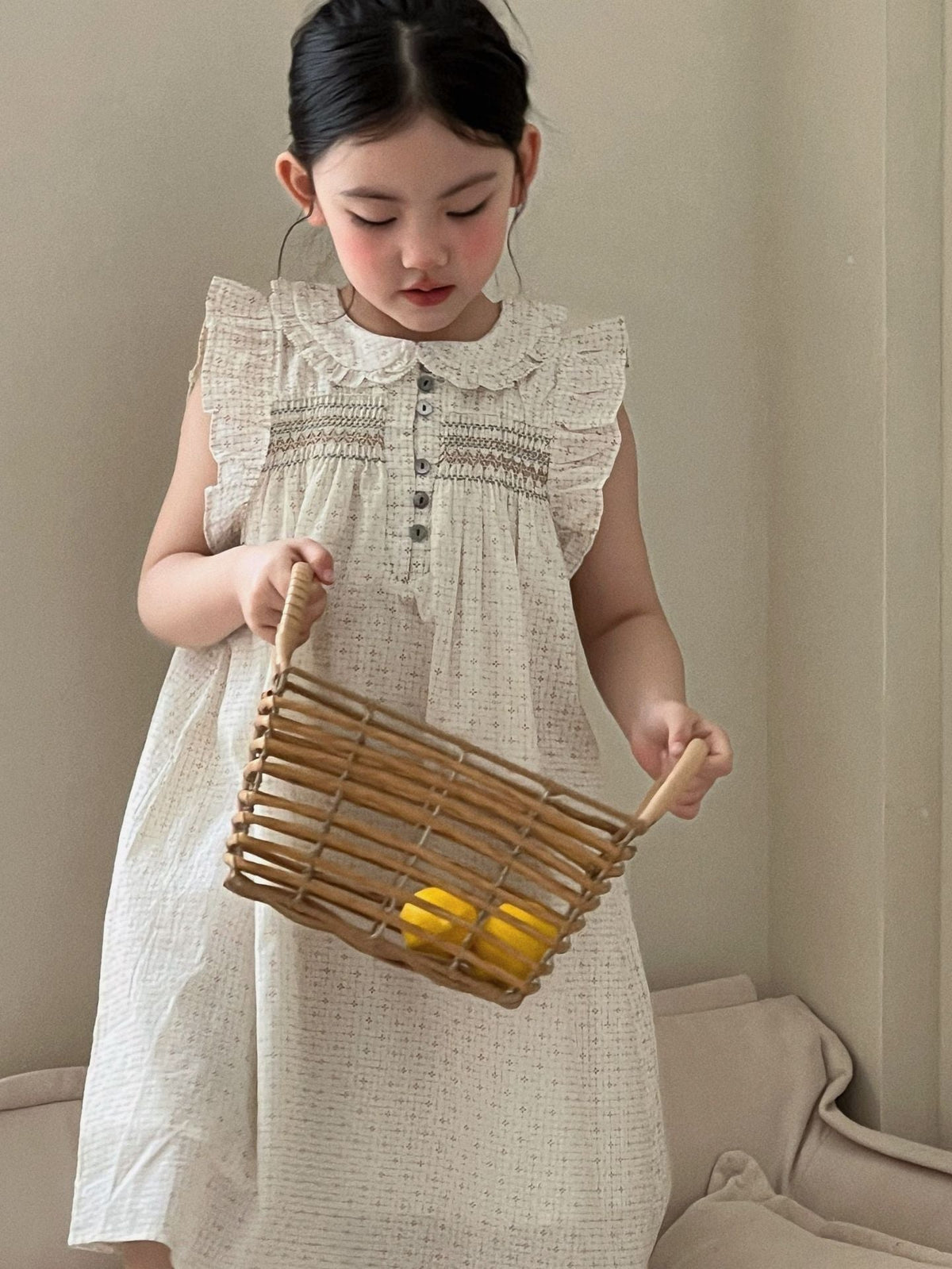 Girls Floral Flying Sleeve Cotton Dress Summer 2026 – Summer Kids Fashion Nepal | Tudoholic