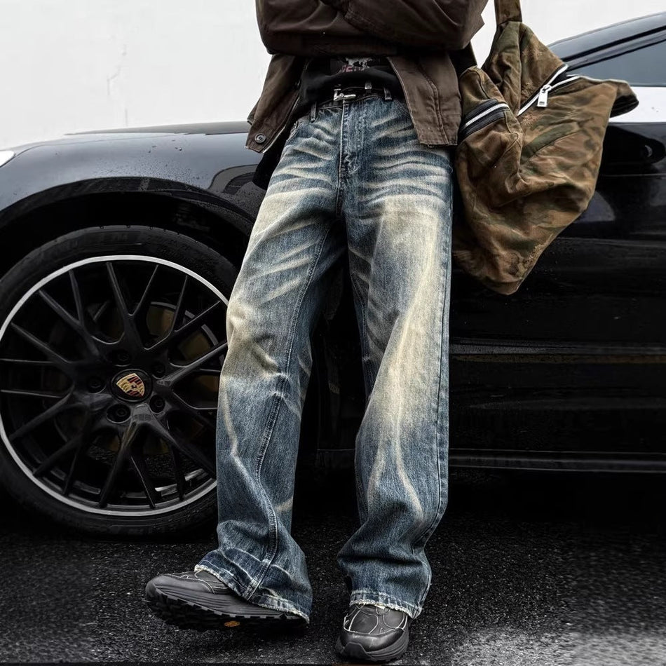 Men’s Stretch Loose Straight Business Casual Jeans