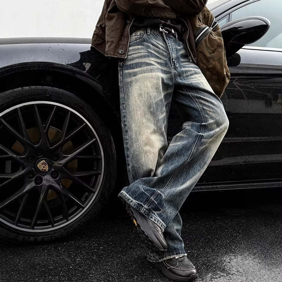 Men’s Stretch Loose Straight Business Casual Jeans