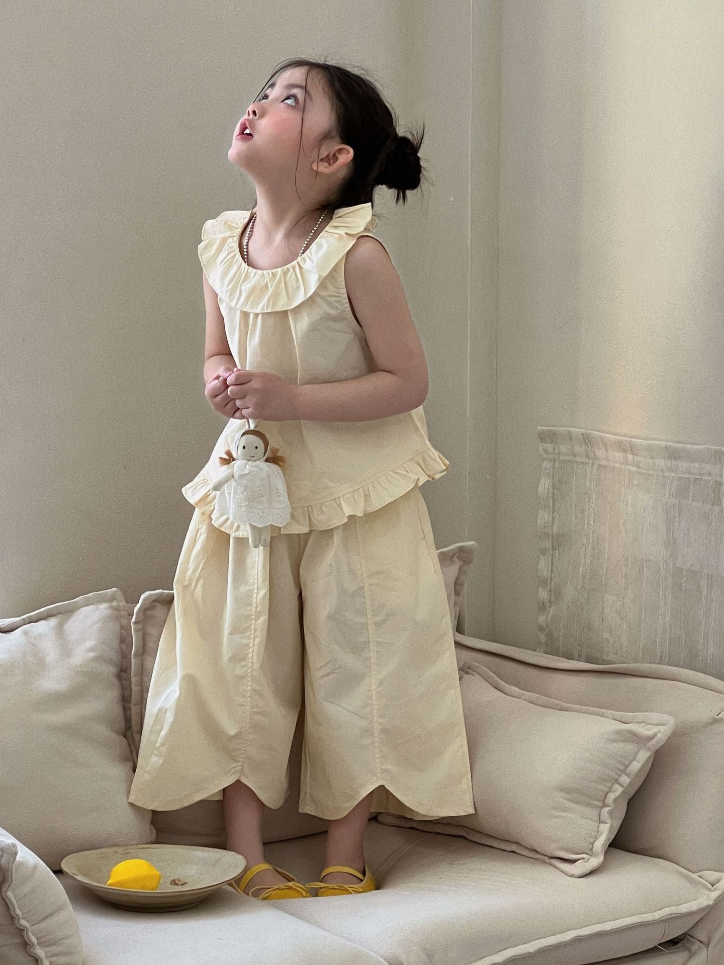 Girls Sleeveless Vest Pants Set Summer 2026 Outfit – Summer Kids Fashion Nepal | Tudoholic
