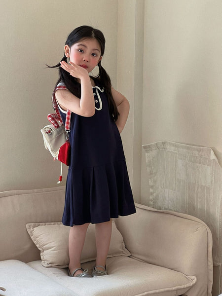 Girls Cotton Polo Pleated Skirt Dress Summer 2026 – Summer Kids Fashion Nepal | Tudoholic