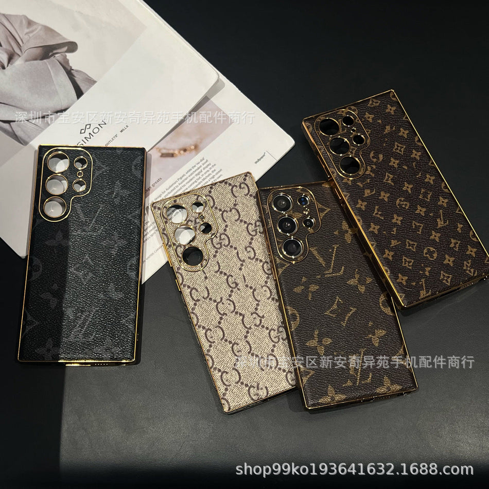 Leather Electroplated Case for Samsung S26 Ultra