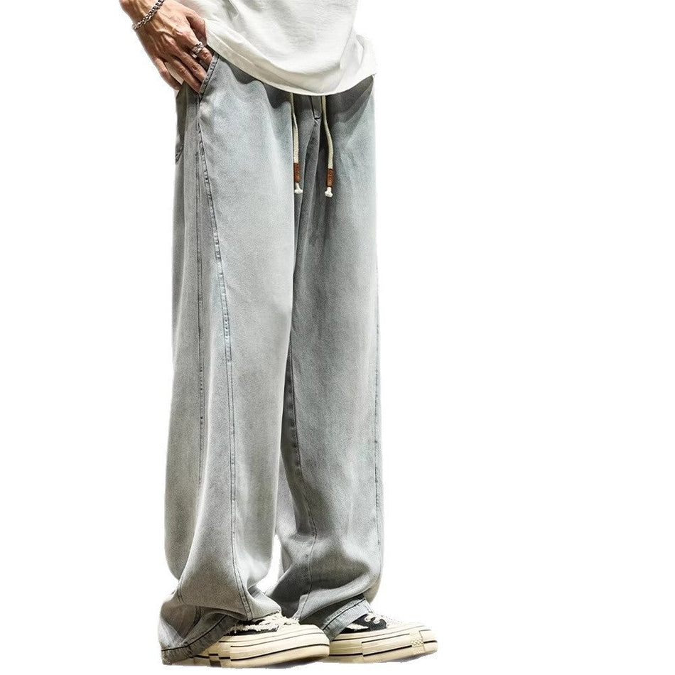 Men’s Tencel Ice Silk Straight Casual Pants