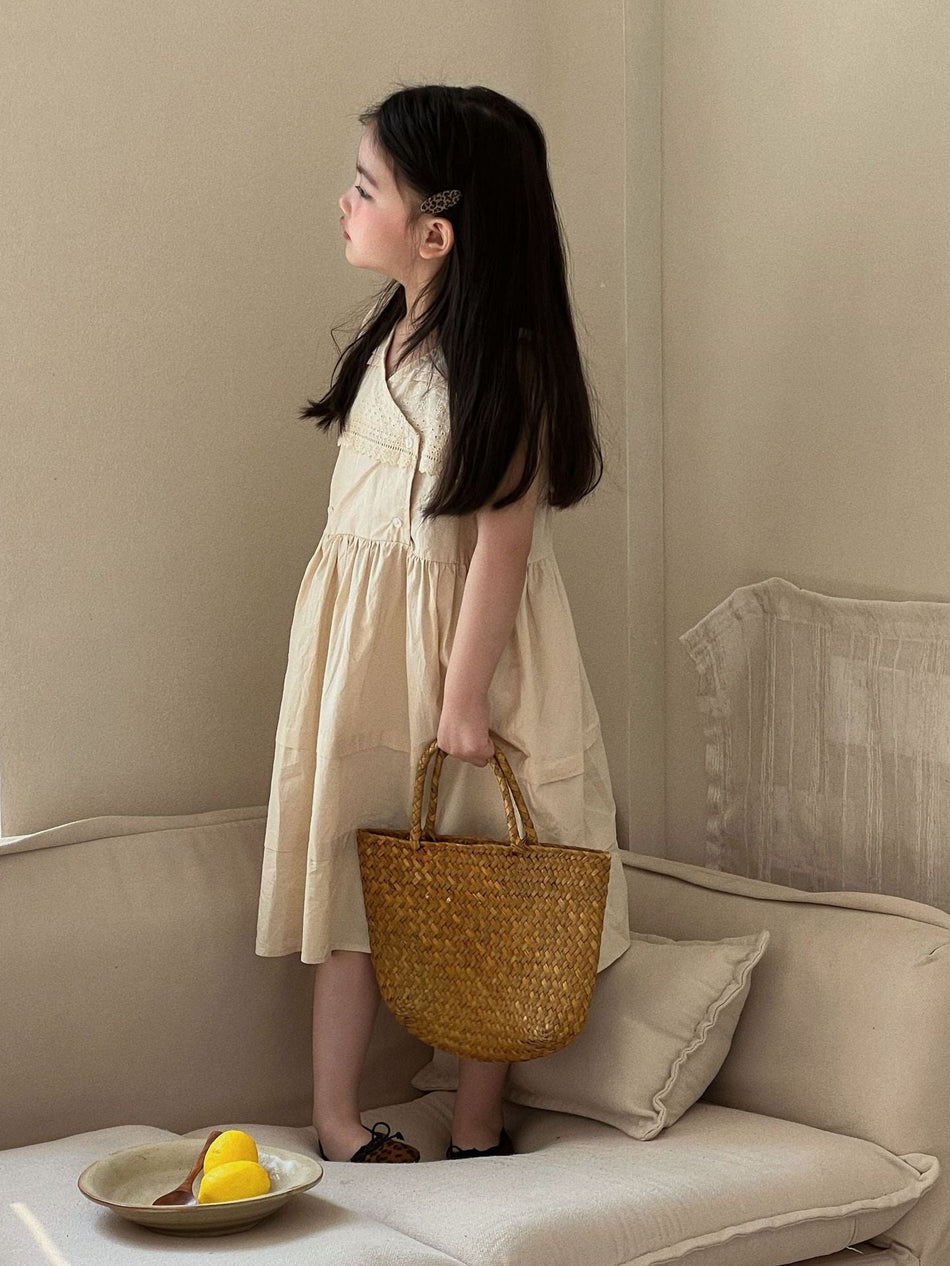 Girls Washed Cotton Sleeveless Dress Summer 2026 – Summer Kids Fashion Nepal | Tudoholic