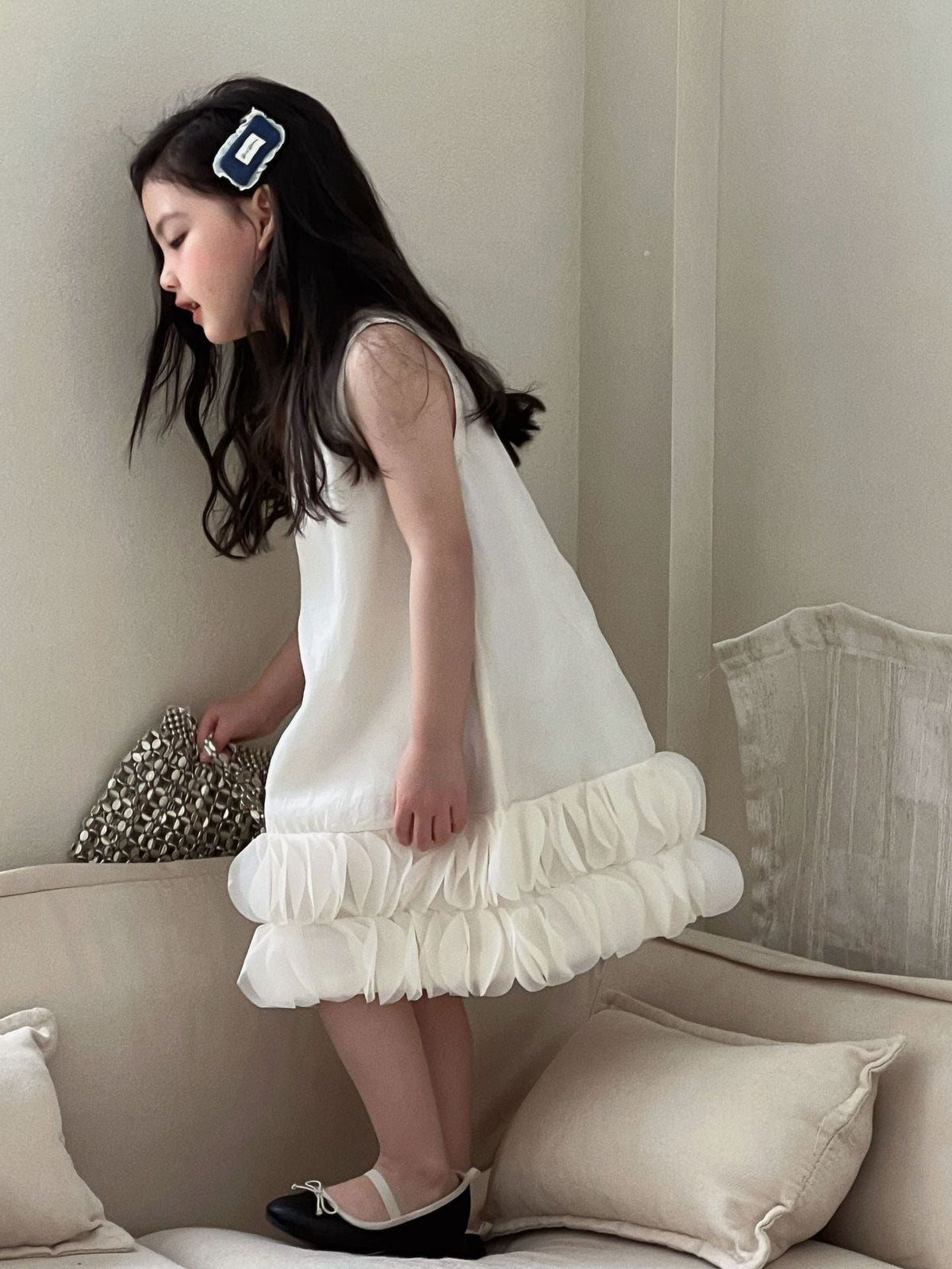 Girls Petal Vest Dress Korean Style Summer 2026 – Summer Kids Fashion Nepal | Tudoholic