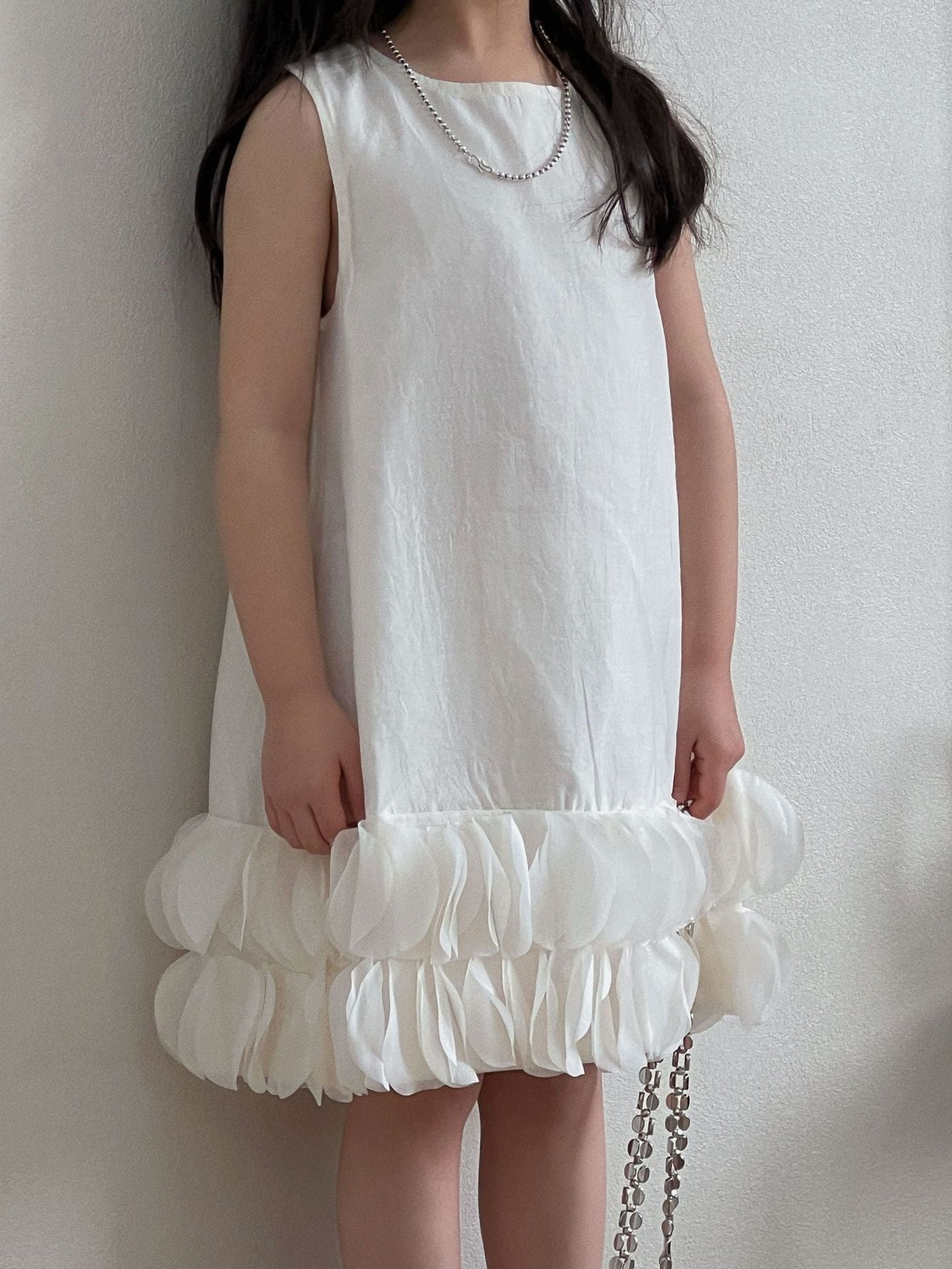 Girls Petal Vest Dress Korean Style Summer 2026 – Summer Kids Fashion Nepal | Tudoholic