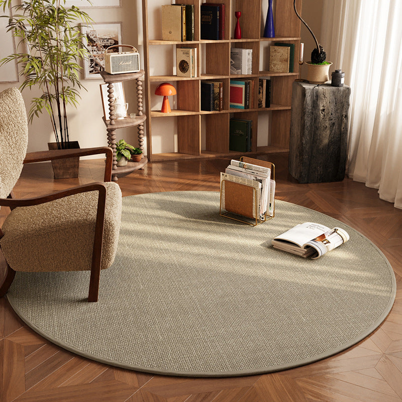 "Zen-Sphere" Elite: High-End Round Imitation Linen Mat