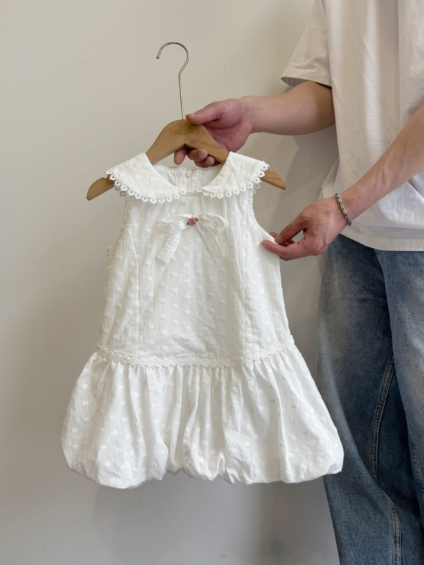 Girls Bow Shirt Dress Lace Patchwork 2026 Summer – Summer Kids Fashion Nepal | Tudoholic