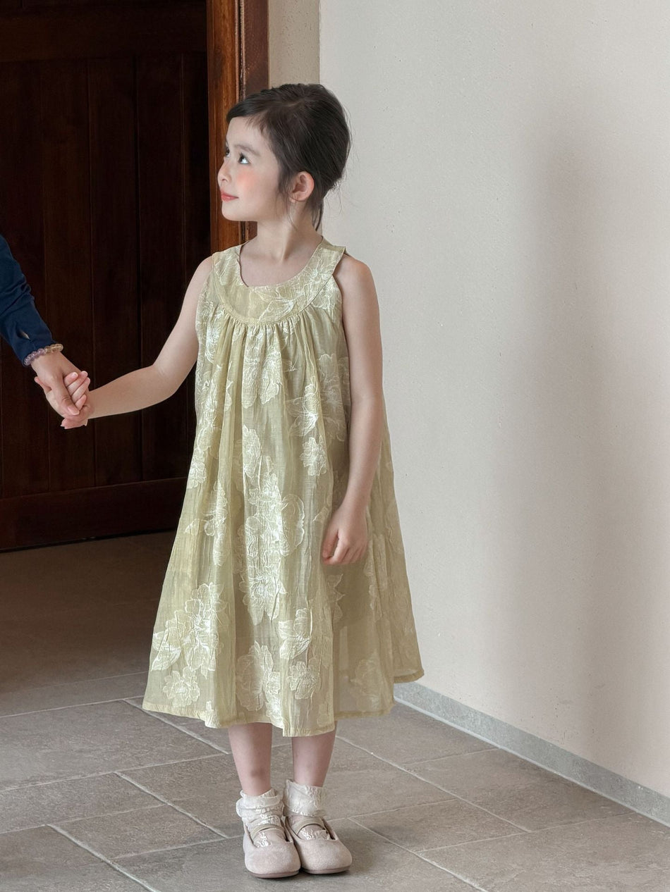 Girls Floral Vest A-Line Dress Mori Style 2026 – Kids Fashion Nepal | Tudoholic