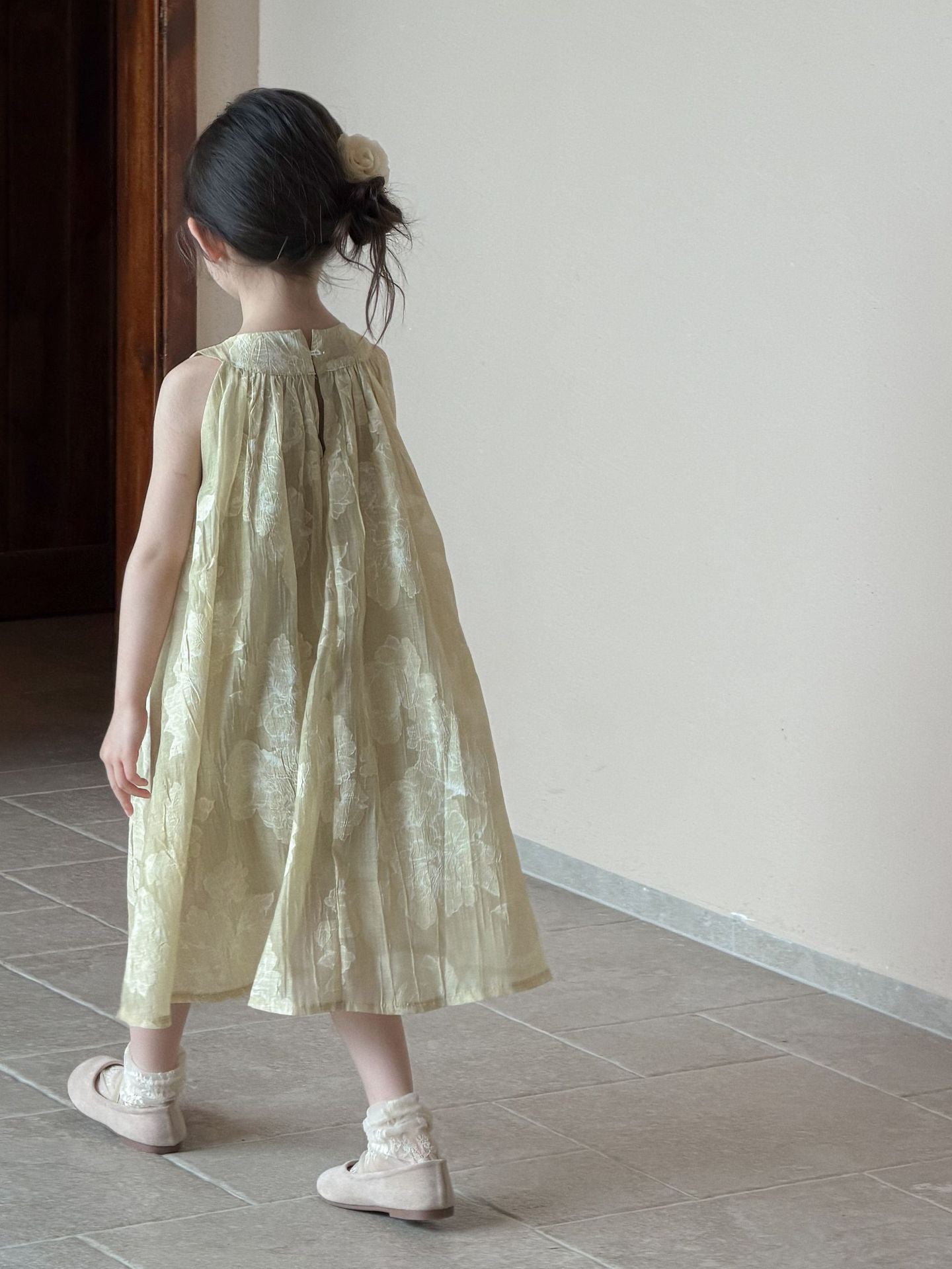 Girls Floral Vest A-Line Dress Mori Style 2026 – Kids Fashion Nepal | Tudoholic