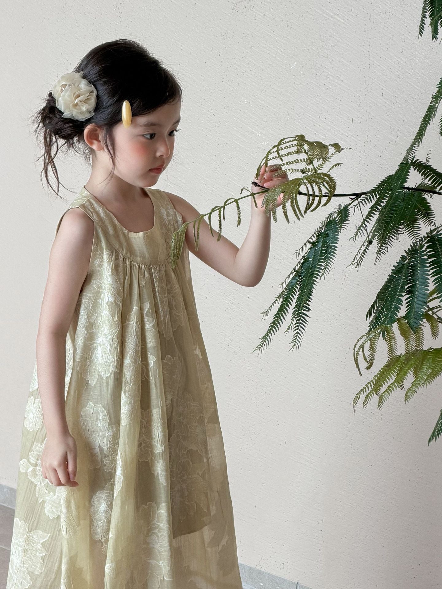 Girls Floral Vest A-Line Dress Mori Style 2026 – Kids Fashion Nepal | Tudoholic