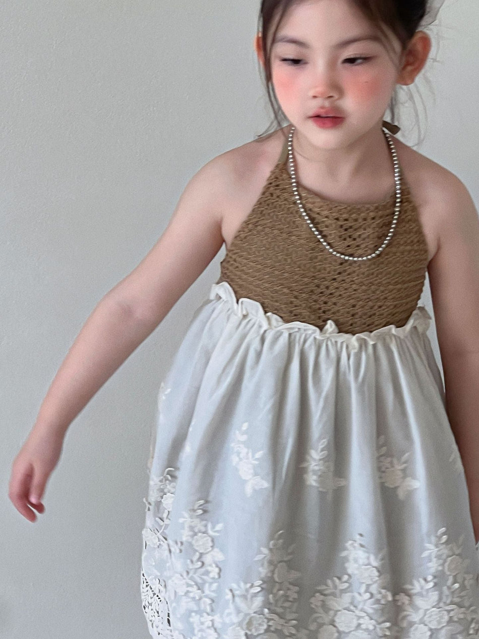 Girls Korean Suspender Lace Dress Summer 2026 – Summer Kids Fashion Nepal | Tudoholic