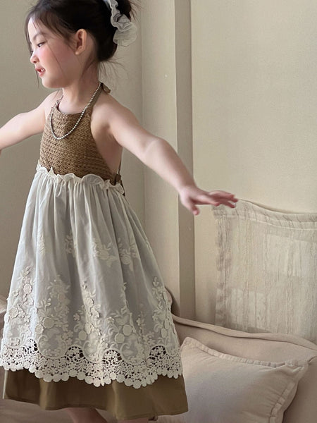 Girls Korean Suspender Lace Dress Summer 2026 – Summer Kids Fashion Nepal | Tudoholic