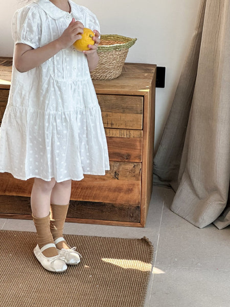 Girls Embroidered Stand Collar Dress Summer 2026 – Summer Kids Fashion Nepal | Tudoholic