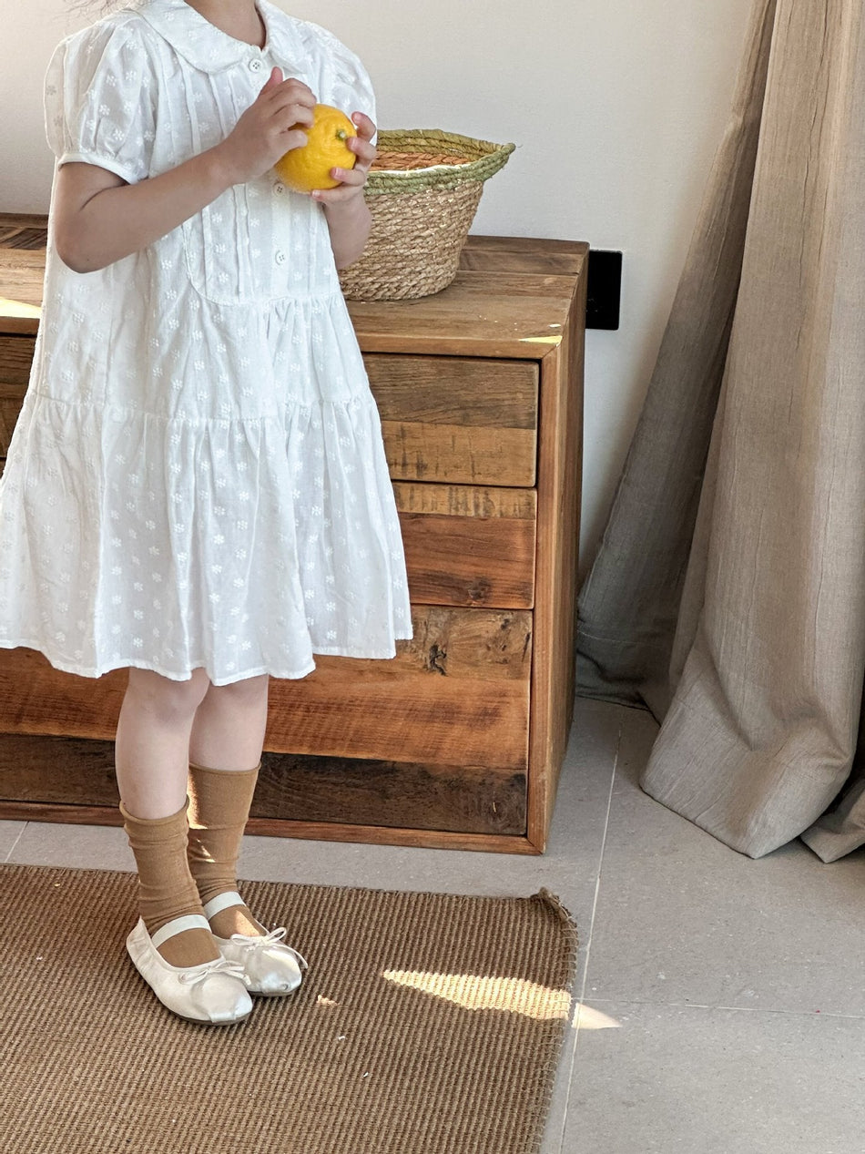 Girls Embroidered Stand Collar Dress Summer 2026 – Summer Kids Fashion Nepal | Tudoholic