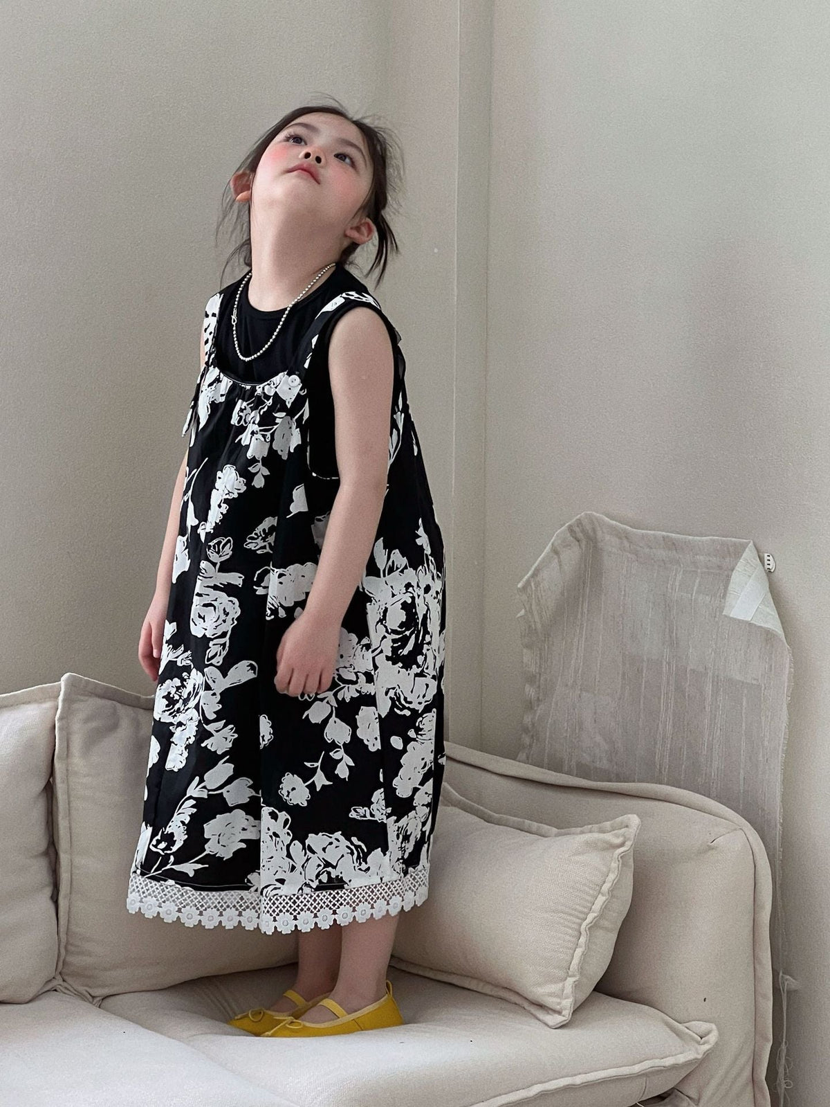 Girls Retro Flower Vest Dress Summer Princess 2026 – Summer Kids Fashion Nepal | Tudoholic
