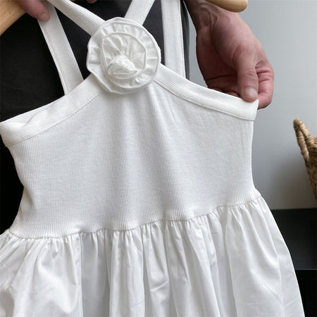 Girls White Suspender Princess Dress Summer 2026 – Summer Kids Fashion Nepal | Tudoholic
