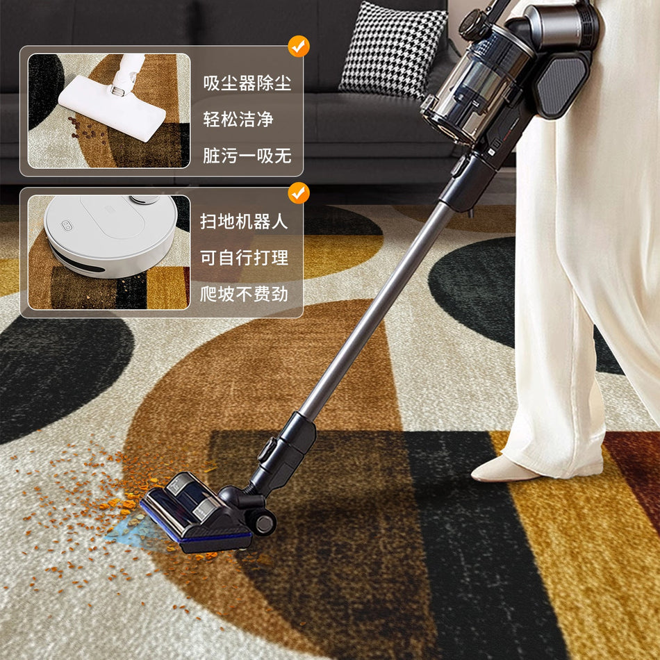 "Heritage-Tech" Elite: Abstract Retro Large-Area Carpet
