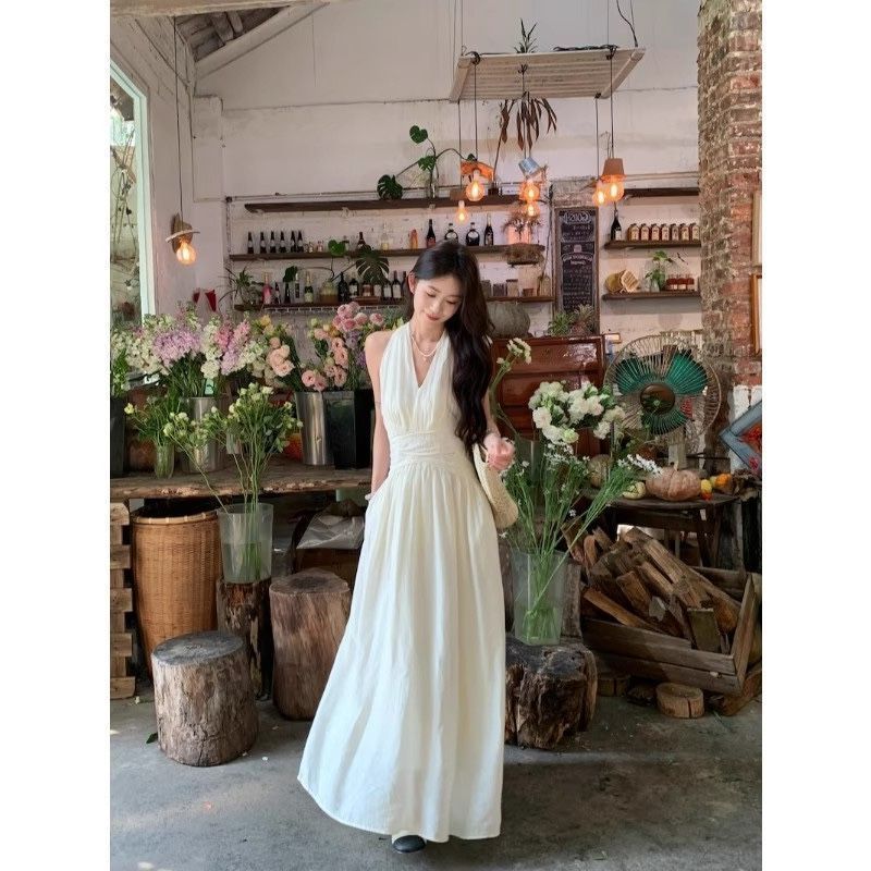 French Slim Sleeveless Long Dress Women Summer 2026