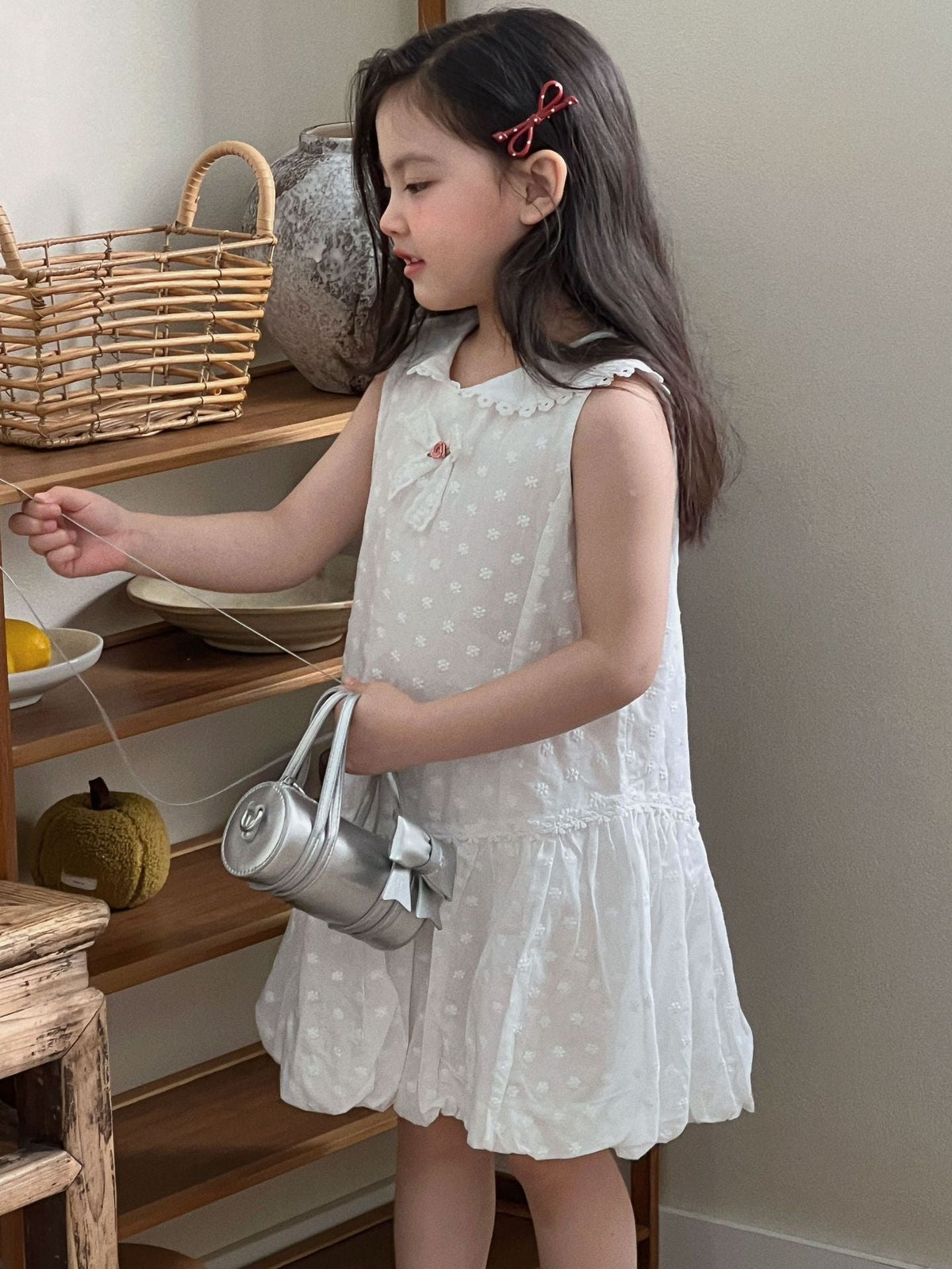 Girls White Flower Bud Princess Dress Summer 2026 – Summer Kids Fashion Nepal | Tudoholic