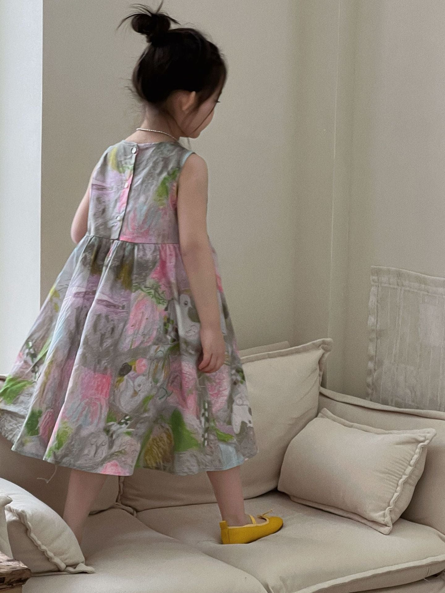 Girls Sleeveless Vest Dress Printed Cotton Summer 2026 – Summer Kids Fashion Nepal | Tudoholic