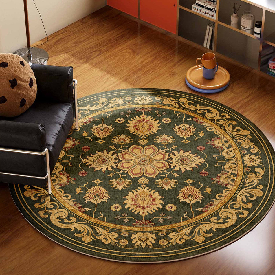 "East-West Fusion" Elite: American-Chinese Antique Round Mat