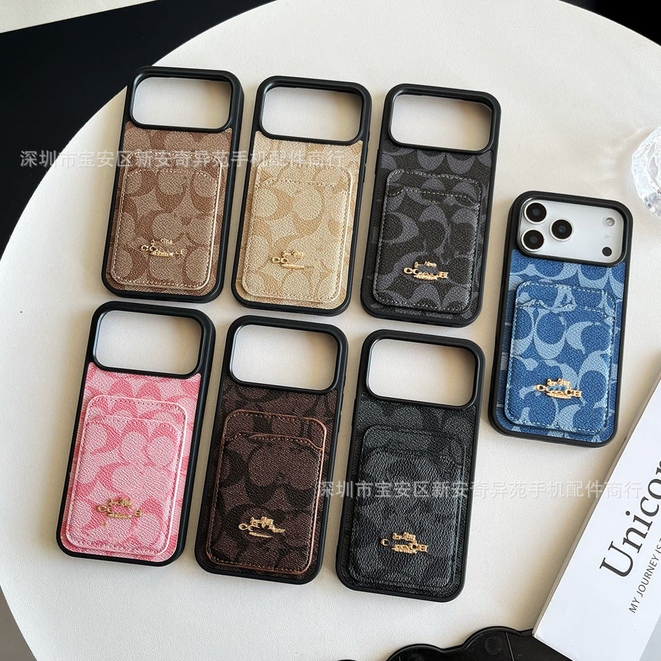 Retro Denim Card Holder Case for iPhone 17 Pro Max