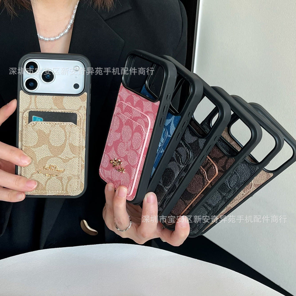 Retro Denim Card Holder Case for iPhone 17 Pro Max