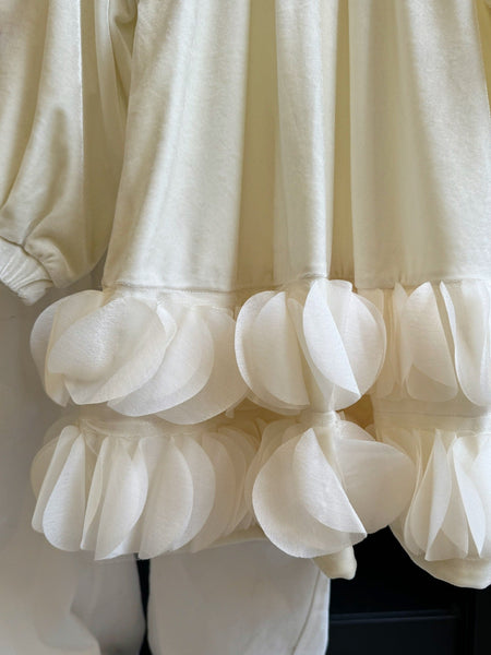 Girls Velvet Petal Princess Dress Autumn 2026 – Spring Autumn Kids Fashion Nepal | Tudoholic